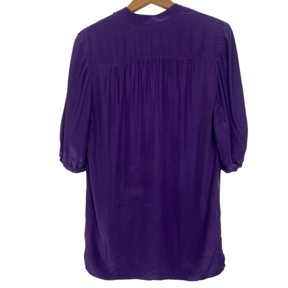 Amanda Uprichard Purple Silk Tunic Blouse - Picture 2 of 4